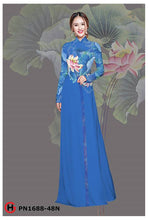 Load image into Gallery viewer, 1 Set - Ao Dai - Traditional Vietnamese Long Dress Collections with Pants - Silk 3D - All Size - Hoa Cuc