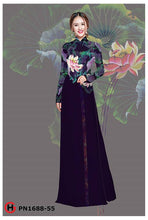 Load image into Gallery viewer, 1 Set - Ao Dai - Traditional Vietnamese Long Dress Collections with Pants - Silk 3D - All Size - Hoa Cuc
