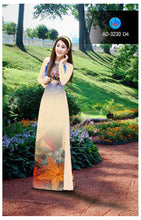 Load image into Gallery viewer, 1 Set - Ao Dai - Traditional Vietnamese Long Dress Collections with Pants - Silk 3D - All Size - Hoa Cuc