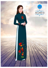 Load image into Gallery viewer, 1 Set - Ao Dai - Traditional Vietnamese Long Dress Collections with Pants - Silk 3D - All Size - Hoa Cuc