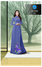 Load image into Gallery viewer, 1 Set - Ao Dai - Traditional Vietnamese Long Dress Collections with Pants - Silk 3D - All Size - Hoa Cuc