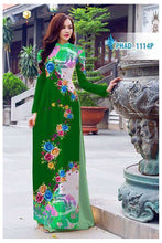 Load image into Gallery viewer, 1 Set - Ao Dai - Traditional Vietnamese Long Dress Collections with Pants - Silk 3D - All Size - Hoa Cuc