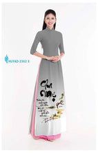 Load image into Gallery viewer, 1 Set - Ao Dai - Traditional Vietnamese Long Dress Collections with Pants - Silk 3D - All Size - Hoa Cuc