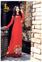 Load image into Gallery viewer, 1 Set - Ao Dai - Traditional Vietnamese Long Dress Collections with Pants - Silk 3D - All Size - Hoa Cuc