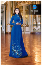 Load image into Gallery viewer, 1 Set - Ao Dai - Traditional Vietnamese Long Dress Collections with Pants - Silk 3D - All Size - Hoa Cuc