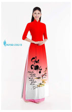 Load image into Gallery viewer, 1 Set - Ao Dai - Traditional Vietnamese Long Dress Collections with Pants - Silk 3D - All Size - Hoa Cuc