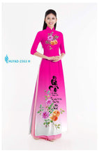 Load image into Gallery viewer, 1 Set - Ao Dai - Traditional Vietnamese Long Dress Collections with Pants - Silk 3D - All Size - Hoa Cuc
