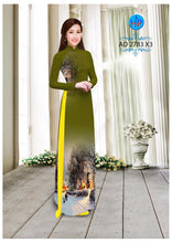 Load image into Gallery viewer, 1 Set - Ao Dai - Traditional Vietnamese Long Dress Collections with Pants - Silk 3D - All Size - Hoa Cuc