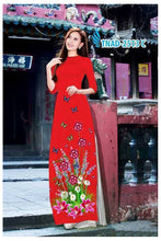 Load image into Gallery viewer, 1 Set - Ao Dai - Traditional Vietnamese Long Dress Collections with Pants - Silk 3D - All Size - Hoa Cuc