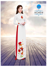 Load image into Gallery viewer, 1 Set - Ao Dai - Traditional Vietnamese Long Dress Collections with Pants - Silk 3D - All Size - Hoa Cuc