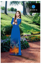 Load image into Gallery viewer, 1 Set - Ao Dai - Traditional Vietnamese Long Dress Collections with Pants - Silk 3D - All Size - Hoa Cuc