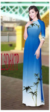Load image into Gallery viewer, 1 Set - Ao Dai - Traditional Vietnamese Long Dress Collections with Pants - Silk 3D - All Size - Hoa Cuc