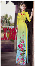 Load image into Gallery viewer, 1 Set - Ao Dai - Traditional Vietnamese Long Dress Collections with Pants - Silk 3D - All Size - Hoa Cuc
