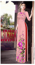 Load image into Gallery viewer, 1 Set - Ao Dai - Traditional Vietnamese Long Dress Collections with Pants - Silk 3D - All Size - Hoa Cuc