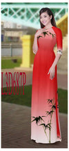 Load image into Gallery viewer, 1 Set - Ao Dai - Traditional Vietnamese Long Dress Collections with Pants - Silk 3D - All Size - Hoa Cuc