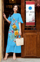 Load image into Gallery viewer, 01 Set - Ao Dai - Traditional Vietnamese Long Dress Collections with Pants - Silk 3D - All Size