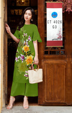 Load image into Gallery viewer, 01 Set - Ao Dai - Traditional Vietnamese Long Dress Collections with Pants - Silk 3D - All Size