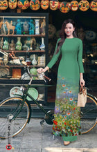 Load image into Gallery viewer, 01 Set - Ao Dai - Traditional Vietnamese Long Dress Collections with Pants - Silk 3D - All Size