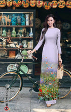 Load image into Gallery viewer, 01 Set - Ao Dai - Traditional Vietnamese Long Dress Collections with Pants - Silk 3D - All Size