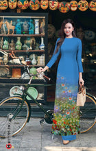 Load image into Gallery viewer, 01 Set - Ao Dai - Traditional Vietnamese Long Dress Collections with Pants - Silk 3D - All Size