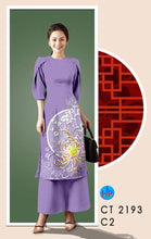 Load image into Gallery viewer, 1 Set - Ao Dai - Traditional Vietnamese Long Dress Collections with Pants - Silk 3D - All Size