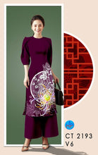 Load image into Gallery viewer, 1 Set - Ao Dai - Traditional Vietnamese Long Dress Collections with Pants - Silk 3D - All Size