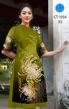 Load image into Gallery viewer, 1 Set - Ao Dai - Traditional Vietnamese Long Dress Collections with Pants - Silk 3D - All Size - Hoa Cuc