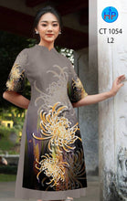 Load image into Gallery viewer, 1 Set - Ao Dai - Traditional Vietnamese Long Dress Collections with Pants - Silk 3D - All Size - Hoa Cuc
