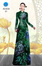 Load image into Gallery viewer, 1 Set - Ao Dai - Traditional Vietnamese Long Dress Collections with Pants - Silk 3D - All Size - Hoa Cuc