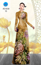 Load image into Gallery viewer, 1 Set - Ao Dai - Traditional Vietnamese Long Dress Collections with Pants - Silk 3D - All Size - Hoa Cuc