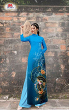 Load image into Gallery viewer, 1 Set - Ao Dai - Traditional Vietnamese Long Dress Collections with Pants - Silk 3D - All Size - Hoa Cuc