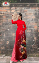 Load image into Gallery viewer, 1 Set - Ao Dai - Traditional Vietnamese Long Dress Collections with Pants - Silk 3D - All Size - Hoa Cuc