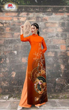 Load image into Gallery viewer, Copy of 1 Set - Ao Dai - Traditional Vietnamese Long Dress Collections with Pants - Silk 3D - All Size - Hoa Cuc