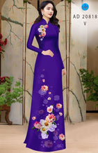 Load image into Gallery viewer, 1 Set - Ao Dai - Traditional Vietnamese Long Dress Collections with Pants - Silk 3D - All Size - Hoa Cuc