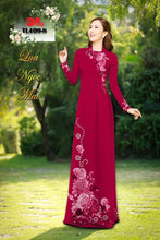 Load image into Gallery viewer, 1 Set - Ao Dai - Traditional Vietnamese Long Dress Collections with Pants - Silk 3D - All Size - Hoa Cuc