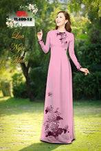 Load image into Gallery viewer, 1 Set - Ao Dai - Traditional Vietnamese Long Dress Collections with Pants - Silk 3D - All Size - Hoa Cuc