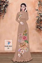 Load image into Gallery viewer, 1 Set - Ao Dai - Traditional Vietnamese Long Dress Collections with Pants - Silk 3D - All Size - Hoa Cuc