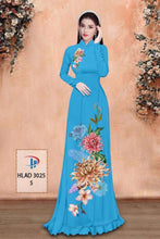 Load image into Gallery viewer, 1 Set - Ao Dai - Traditional Vietnamese Long Dress Collections with Pants - Silk 3D - All Size - Hoa Cuc