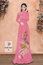 Load image into Gallery viewer, 1 Set - Ao Dai - Traditional Vietnamese Long Dress Collections with Pants - Silk 3D - All Size - Hoa Cuc
