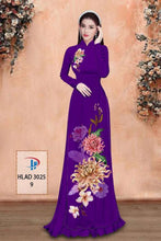 Load image into Gallery viewer, 1 Set - Ao Dai - Traditional Vietnamese Long Dress Collections with Pants - Silk 3D - All Size - Hoa Cuc