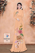 Load image into Gallery viewer, 1 Set - Ao Dai - Traditional Vietnamese Long Dress Collections with Pants - Silk 3D - All Size - Hoa Cuc