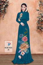 Load image into Gallery viewer, 1 Set - Ao Dai - Traditional Vietnamese Long Dress Collections with Pants - Silk 3D - All Size - Hoa Cuc