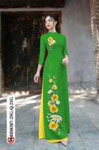 Load image into Gallery viewer, 1 Set - Ao Dai - Traditional Vietnamese Long Dress Collections with Pants - Silk 3D - All Size - Hoa Cuc