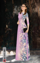 Load image into Gallery viewer, 1 Set - Ao Dai - Traditional Vietnamese Long Dress Collections with Pants - Silk 3D - All Size - Hoa Cuc