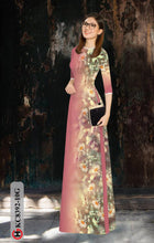 Load image into Gallery viewer, 1 Set - Ao Dai - Traditional Vietnamese Long Dress Collections with Pants - Silk 3D - All Size - Hoa Cuc