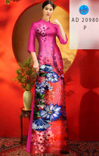 Load image into Gallery viewer, 1 Set - Ao Dai - Traditional Vietnamese Long Dress Collections with Pants - Silk 3D - All Size - Hoa Cuc