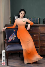 Load image into Gallery viewer, 1 Set - Ao Dai - Traditional Vietnamese Long Dress Collections with Pants - Silk 3D - All Size - Hoa Cuc