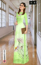 Load image into Gallery viewer, 1 Set - Ao Dai - Traditional Vietnamese Long Dress Collections with Pants - Silk 3D - All Size - Hoa Cuc