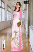 Load image into Gallery viewer, 1 Set - Ao Dai - Traditional Vietnamese Long Dress Collections with Pants - Silk 3D - All Size - Hoa Cuc