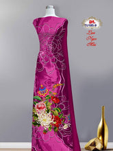 Load image into Gallery viewer, 1 Set - Ao Dai - Traditional Vietnamese Long Dress Collections with Pants - Silk 3D - All Size - Hoa Cuc